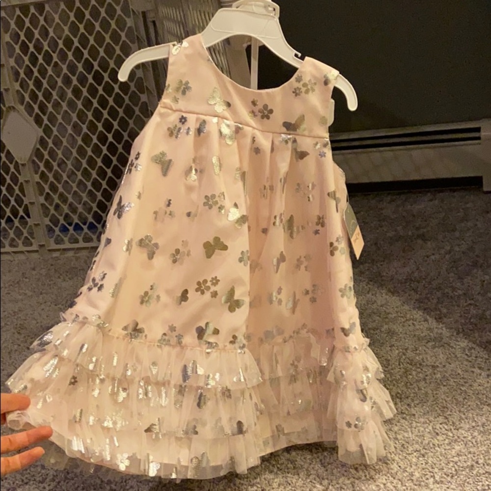 Toddler dress with butterfly print